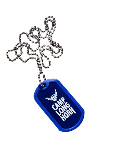 Camp Jewelry:  Blue Dog Tag