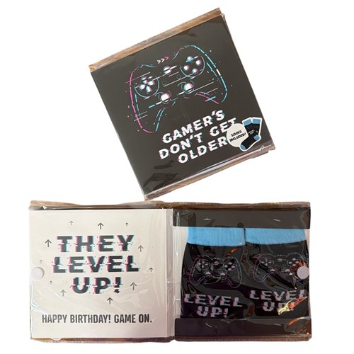 Birthday Card & Socks - Gamer