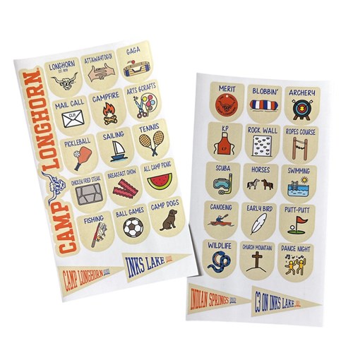 Camp Activity Sticker Sheets