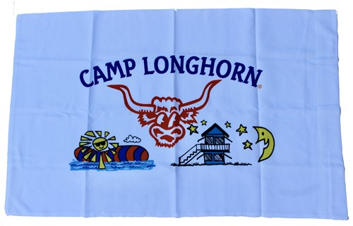 Camp Longhorn Logo Pillowcase