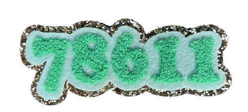 78611 Chenille Sticker - Green