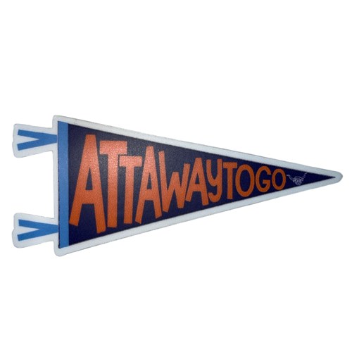 Attawaytogo Pennant Sticker