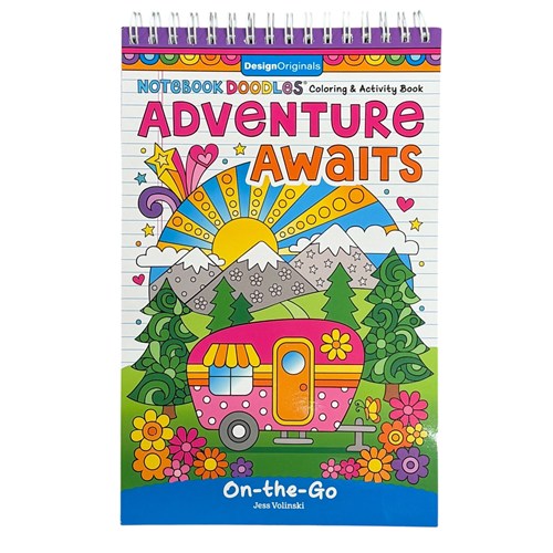 Notebook Doodles Adventure Awaits Spiral
