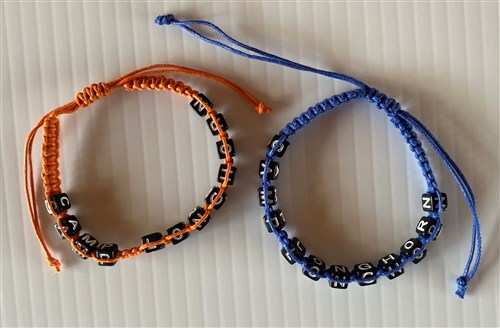 Camp Jewelry:  Letter bracelet