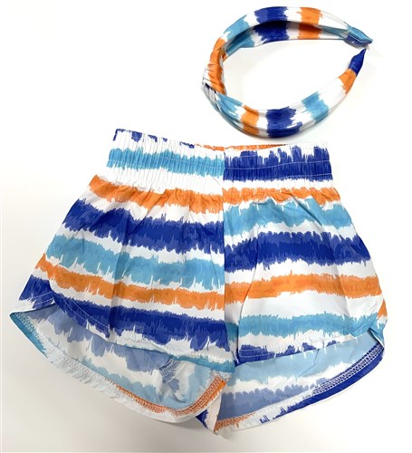 shorts:  Youth orange, blue & white stripe