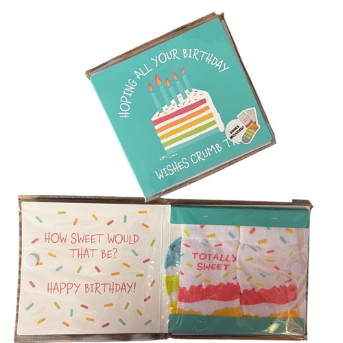 Birthday Card & Socks - Cake