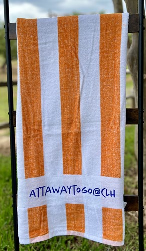 Orange & White Towel