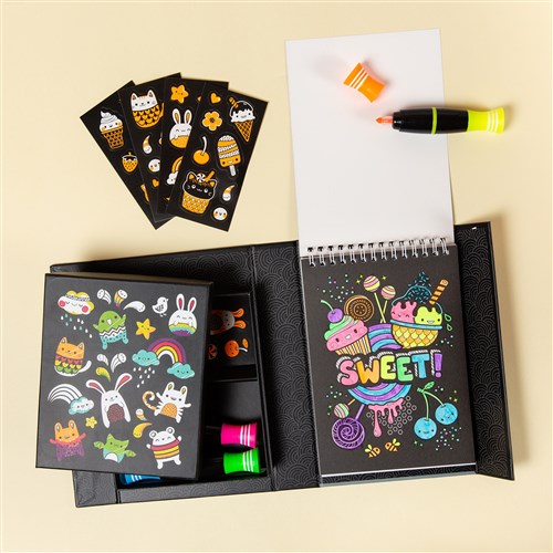 Glow Friends-Neon Coloring Set