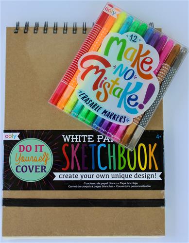 Large DIY Sketchbook & Eraseable Markers
