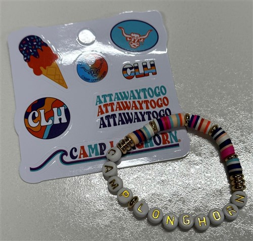 Camp Jewelry:  Camp Longhorn Bead Bracelet