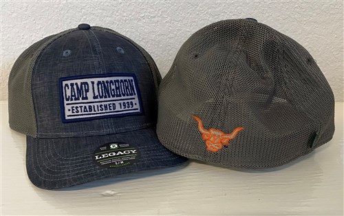 Caps:  Sized cap, navy/grey trucker