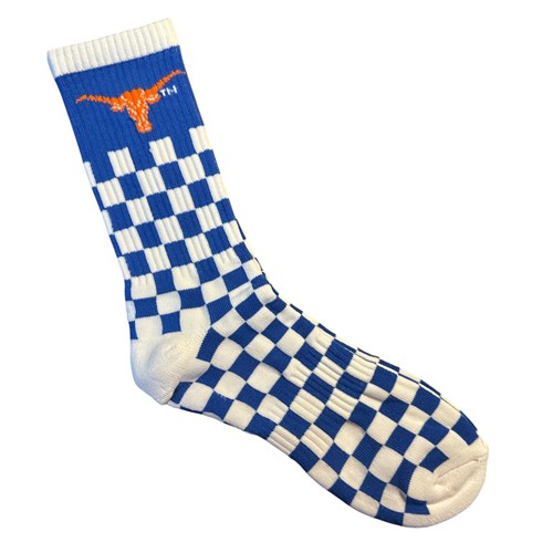 Socks Blue-White Checkered 