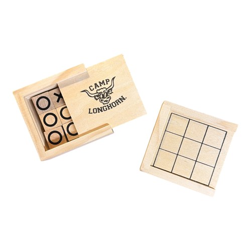 Wood Tic-Tac-Toe Game Box