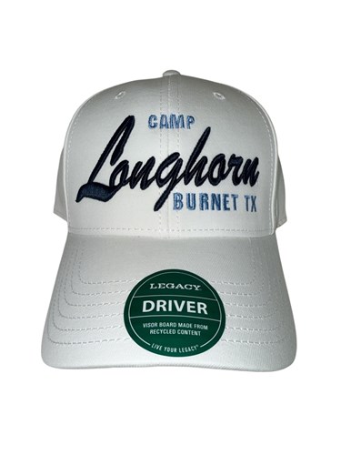 Camp Longhorn White Driver Hat