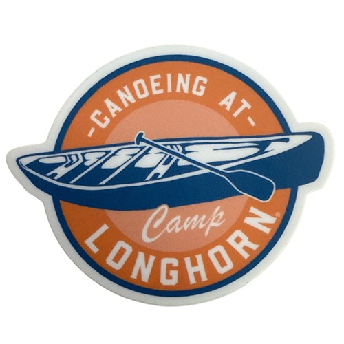 Sticker:  Canoeing at Camp Longhorn