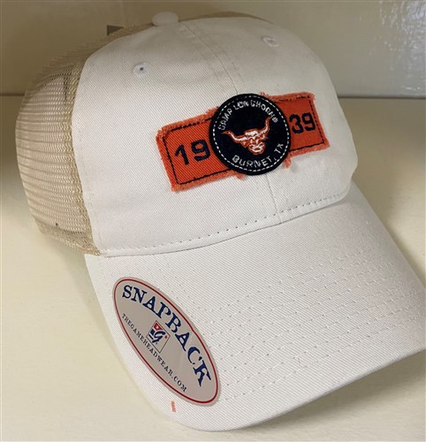 CAP:  White, Stone Snapback cap