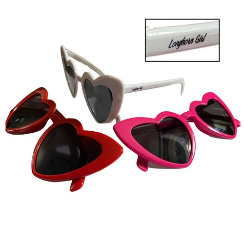 Longhorn Girl Heart Sunglasses