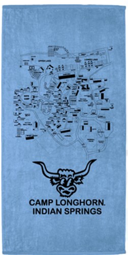Towel:  SKY BLUE Indian Springs Map