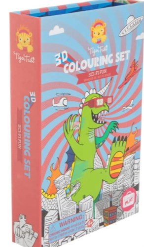 3D Dinosaur SciFi Fun Coloring Set