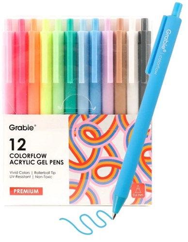 Grabie 12 ct Acrylic Gel Pens