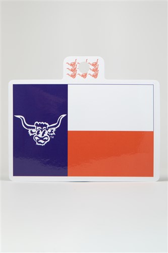 Sticker: Texas Flag with Charlie