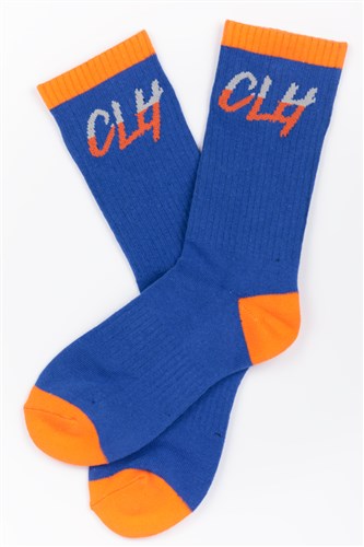 ATC:  CLH Socks- blue with org