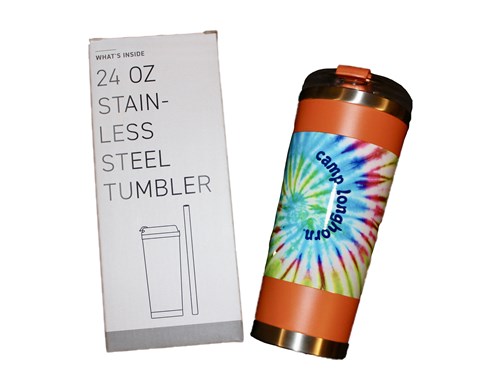 Drinkware:  Orange Tie Dye Tumbler