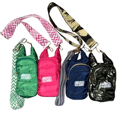 Quilted Water Bottle Crossbody Bag