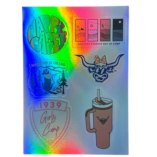 Girls Camp Holographic Sticker Sheet