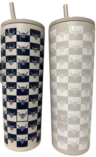 30oz Checkered Straw Tumbler