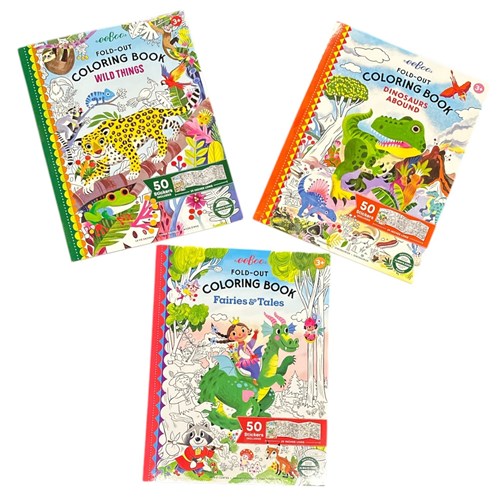 Fold-Out Color & Sticker Books